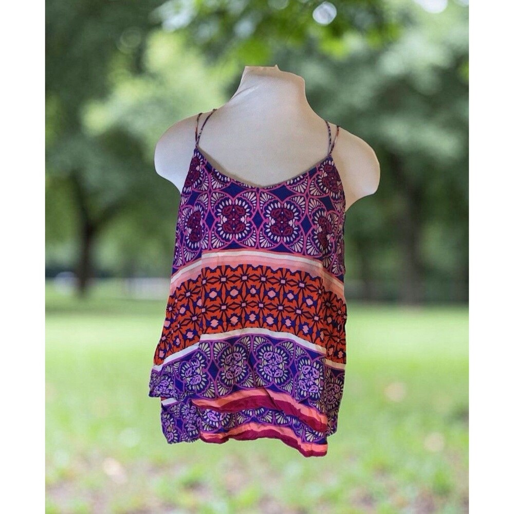 Vintage Tilly’s Boho Crossbody Strap Top, Size Large, Hippie